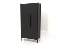 Armoire à poignées courtes W 01 (1000x450x2000, bois noir)