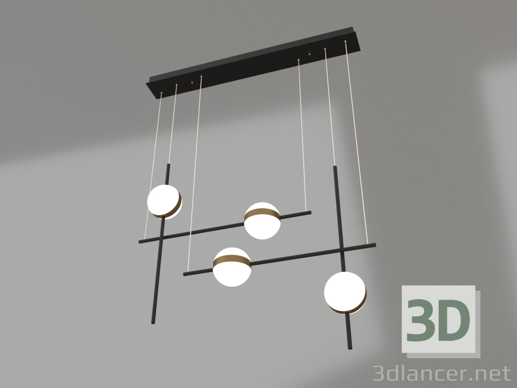 3d model Hanging chandelier (7160) - preview