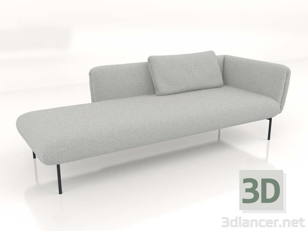 3D modeli Şezlong 225 sağ (seçenek 1) - önizleme