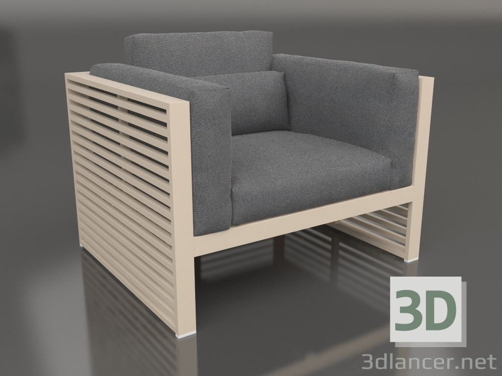 3d model Sillón con respaldo alto (Arena) - vista previa