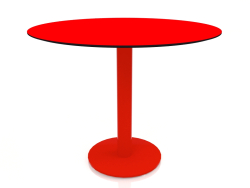 Table à manger sur pied colonne Ø90 (Rouge)