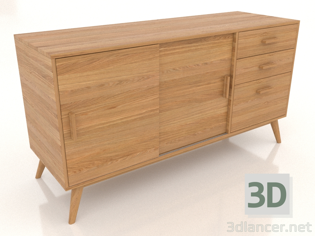 3d model Chest of drawers 1 1500x500 mm (natural oak) - preview