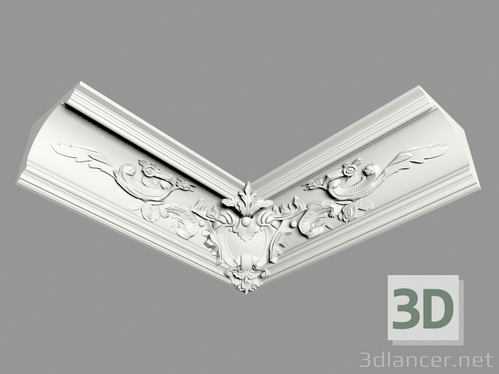 modello 3D Cornicioni modellati (КФ50у) - anteprima