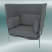 Modelo 3d Poltrona Cloud (LN5, 90x111 H 120cm, pernas cromadas, Hot Madison 724) - preview