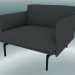 3d model Armchair Outline (Hallingdal 166, Black) - preview