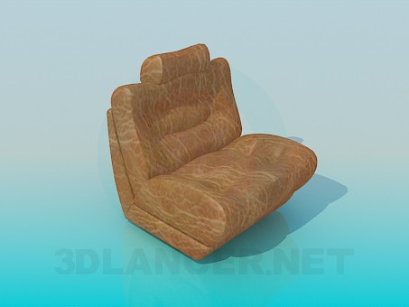 3d model Armchair with headrest - preview