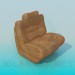 3d model Armchair with headrest - preview