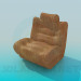 3d model Sillón con reposacabeza - vista previa