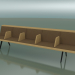 3d model Central module Waiting 4502BV (L 300 cm, Natural oak) - preview