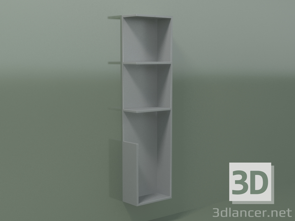 3d model Estante vertical (90U19004, Silver Grey C35, L 24, P 12, H 96 cm) - vista previa