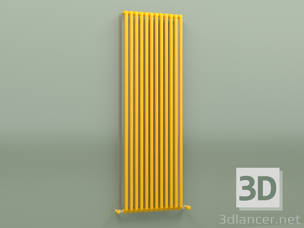 3d model Radiador SAX (H 1500 12 EL, Amarillo melón - RAL 1028) - vista previa