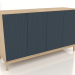 modello 3D Mobile TV FARGO con frontali fresati 1600x500x950 mm (cobalto scuro, rovere schiarito, opzione 4) - anteprima