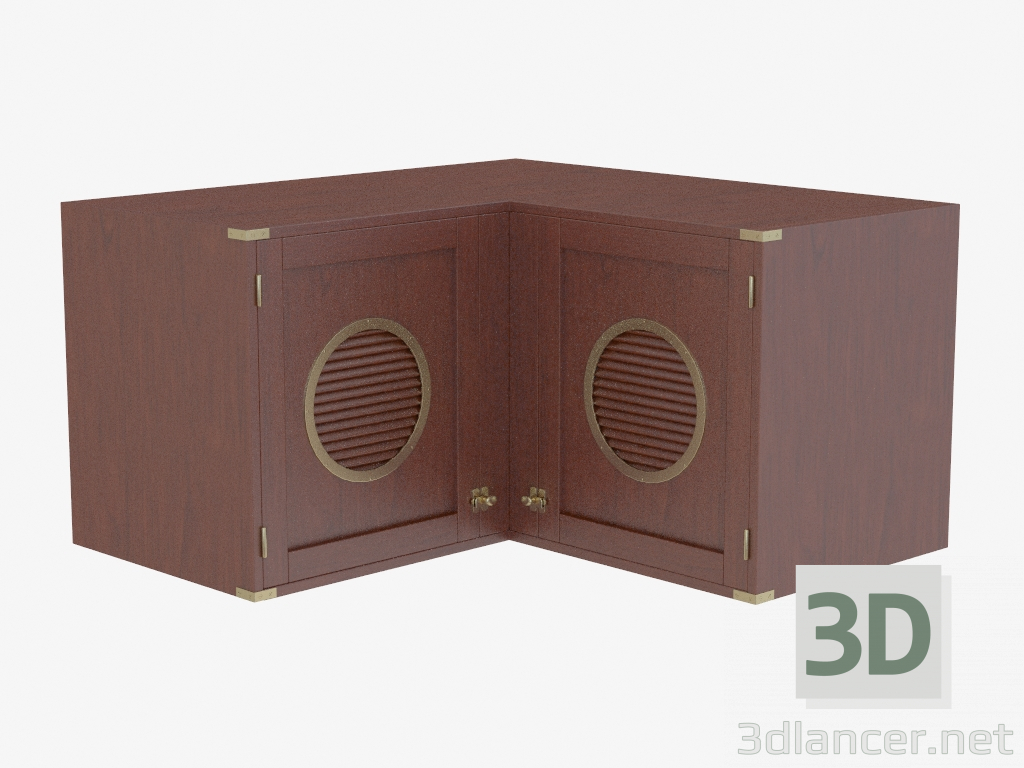 3d model Corner cabinet with decor - preview