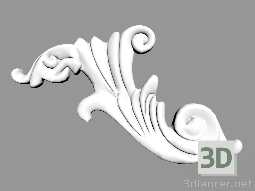 Modelo 3d Painel decorativo W707 - preview