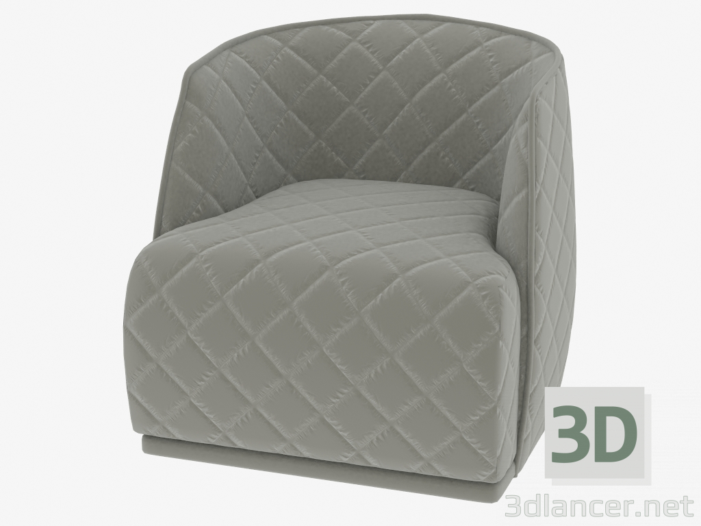 modèle 3D Fauteuil rembourré - preview