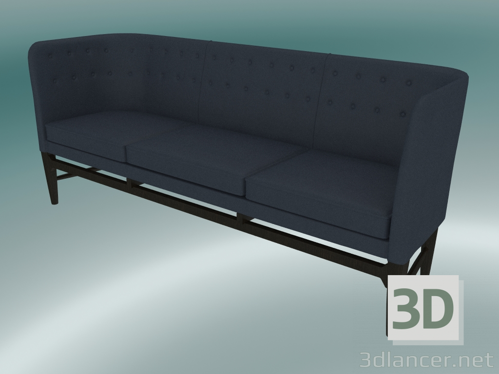 3D modeli Üçlü Kanepe Belediye Başkanı (AJ5, H 82cm, 62x200cm, Ceviz, Divina - 793) - önizleme