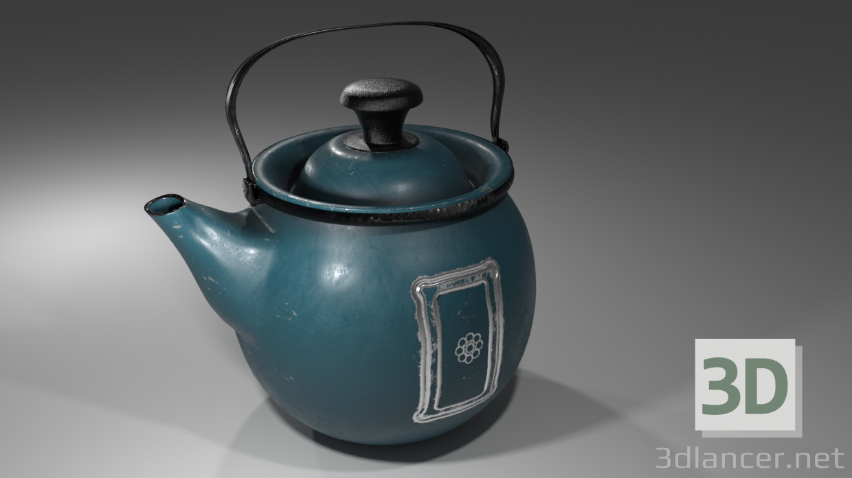 3d Kettle Retro Чайник Ретро модель купить - ракурс