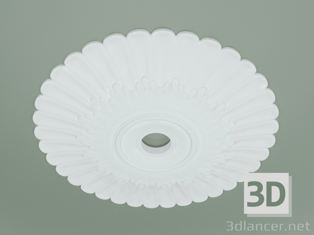 modello 3D Rosetta con ornamento RW003 - anteprima