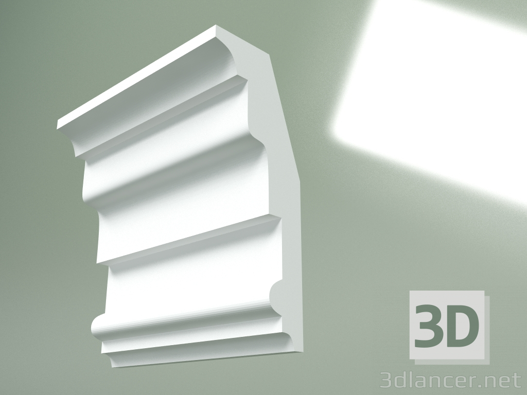 Modelo 3d Cornija de gesso (plinto de teto) KT349 - preview