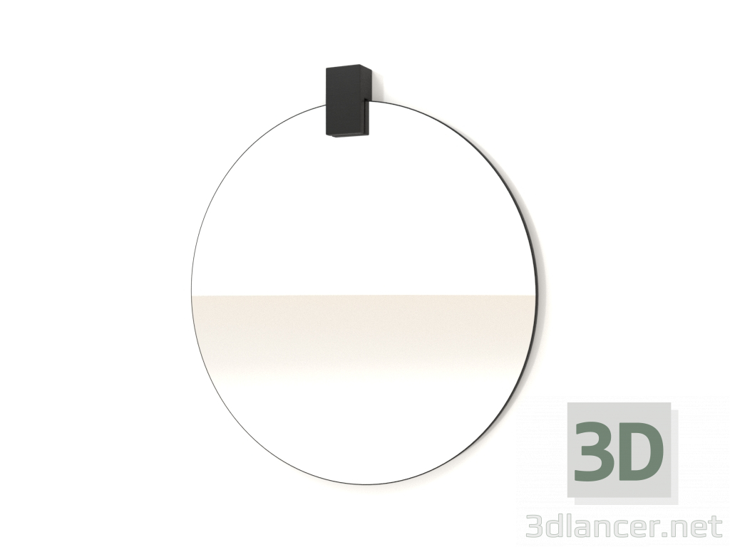 3d модель Дзеркало ZL 04 (d=400, wood black) – превью