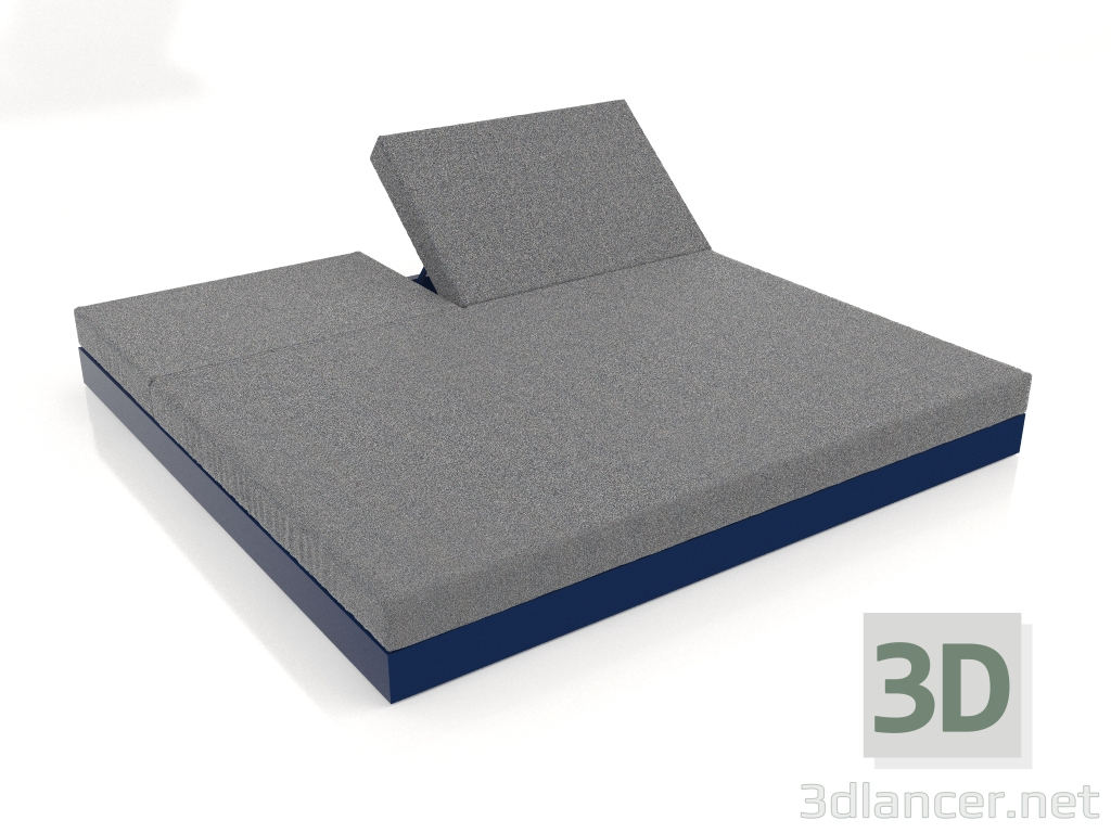 Modelo 3d Cama com encosto 200 (azul noite) - preview