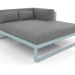 modèle 3D Canapé modulable XL section 2 droite (Bleu gris) - preview