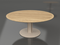 Table à manger Ø170 (Sable, bois Iroko)