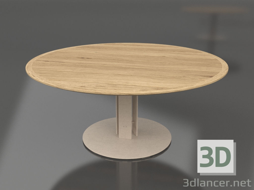 modello 3D Tavolo da pranzo Ø170 (Sabbia, Legno di Iroko) - anteprima