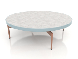 Table basse ronde Ø120 (Bleu gris, DEKTON Kreta)