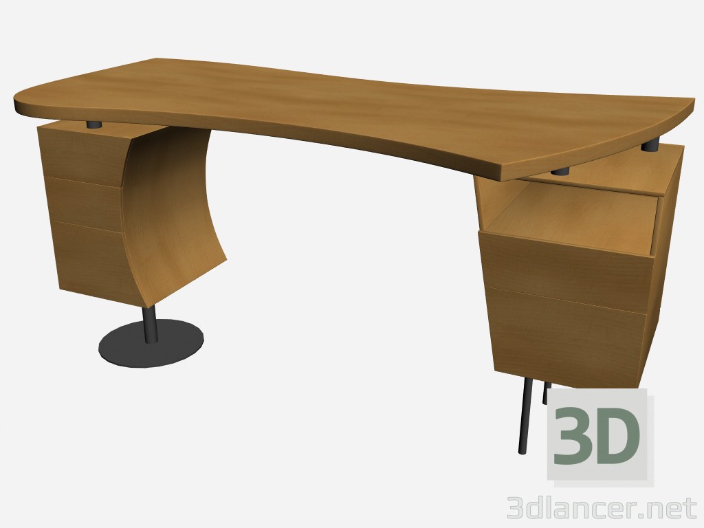 Modelo 3d Mesa escritório Haki scrittoio - preview