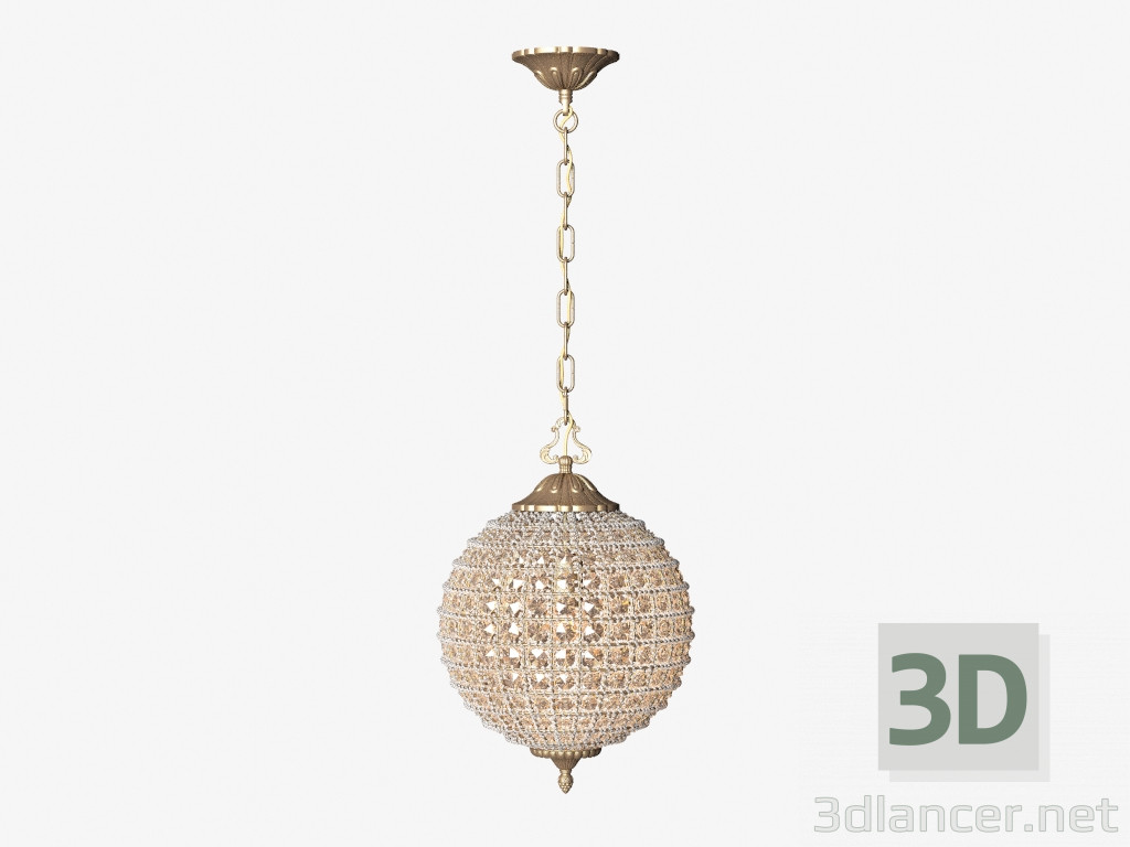 3D modeli Tavan aydınlatma armatürü Alcazar Crystal Küçük Avize (CH054-1-VBN) - önizleme