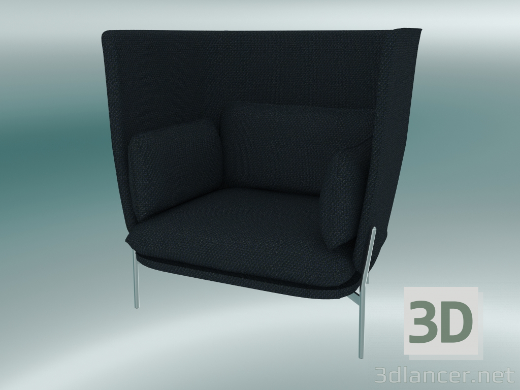 3d model Armchair Cloud (LN5, 90x111 H 120cm, Chromed legs, Sunniva 2 192) - preview