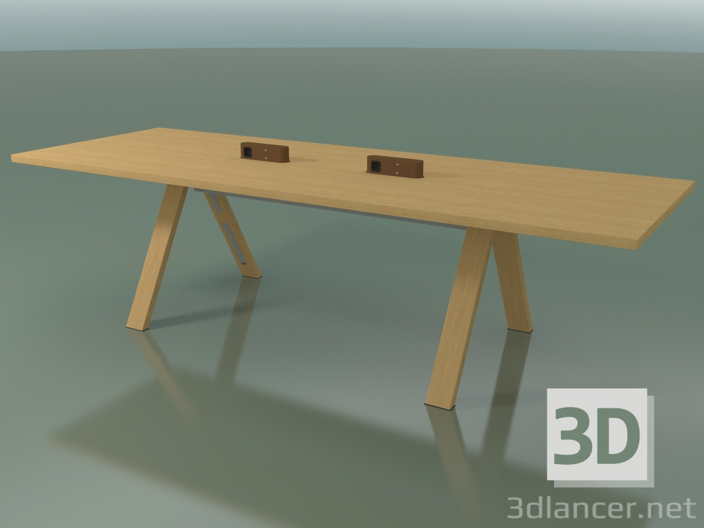 3d модель Стіл з офісної стільницею 5031 (H 74 - 280 x 98 cm, natural oak, composition 1) – превью