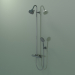 3d model Shower pipe with thermostat and 3jet overhead shower (34640330) - preview