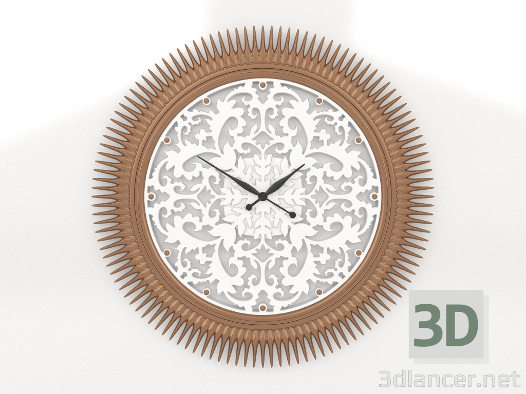 3d model Reloj de pared ARROW (bronce) - vista previa