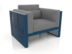 Chaise longue à dossier haut (Gris bleu)