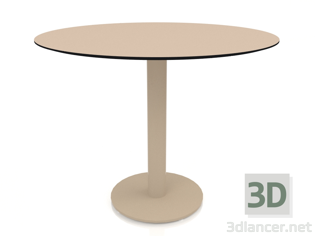 modèle 3D Table à manger sur pied colonne Ø90 (Sable) - preview