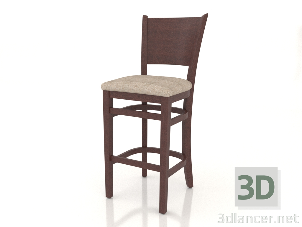 modèle 3D Tabouret de bar Bristol (noyer) - preview