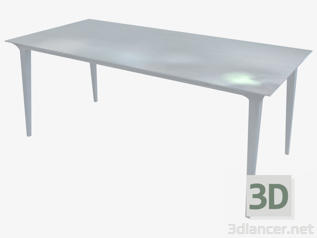 modello 3D Tavolo da pranzo (laccato bianco frassino 90x180) - anteprima