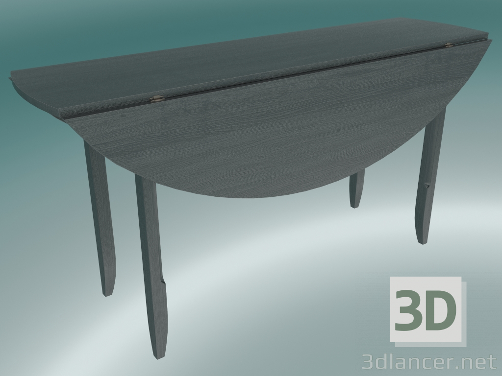 3d model Consola de comedor plegable (roble gris) - vista previa