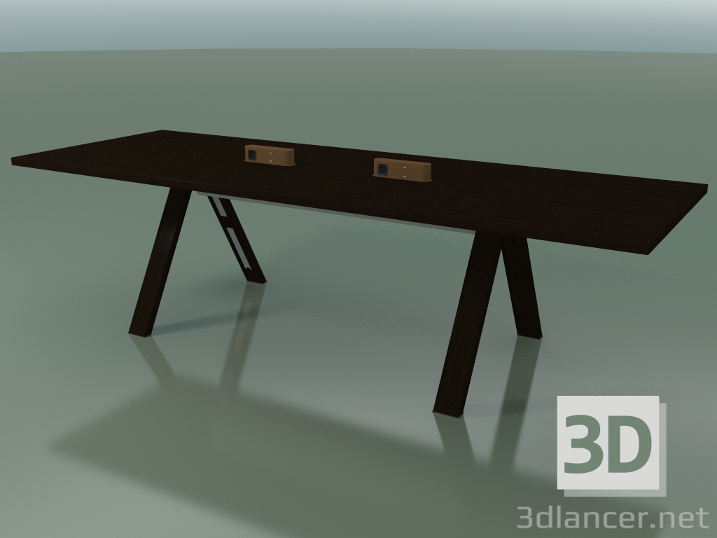 3d model Table with office worktop 5031 (H 74 - 280 x 98 cm, wenge, composition 1) - preview