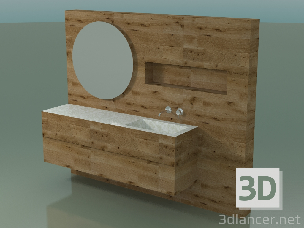 modèle 3D Système de décoration de salle de bain (D05) - preview