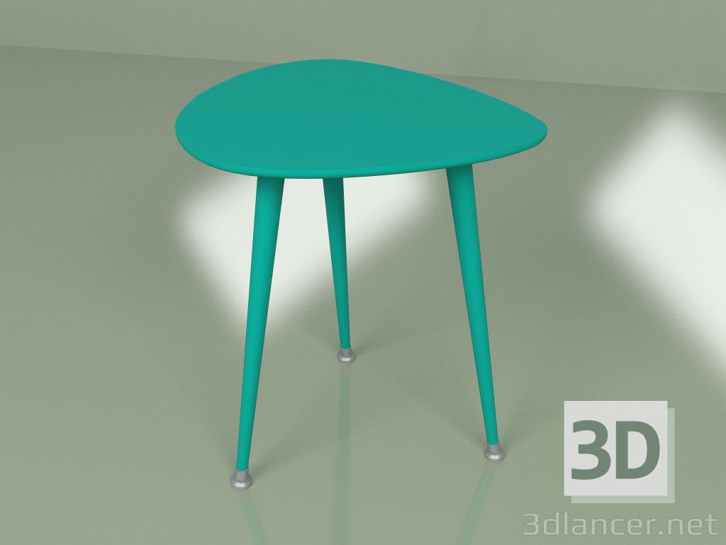 3d model Mesa auxiliar Drop monocromo (turquesa) - vista previa