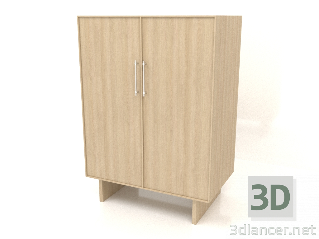 Modelo 3d Roupeiro W 02 (1000x600x1400, madeira branca) - preview