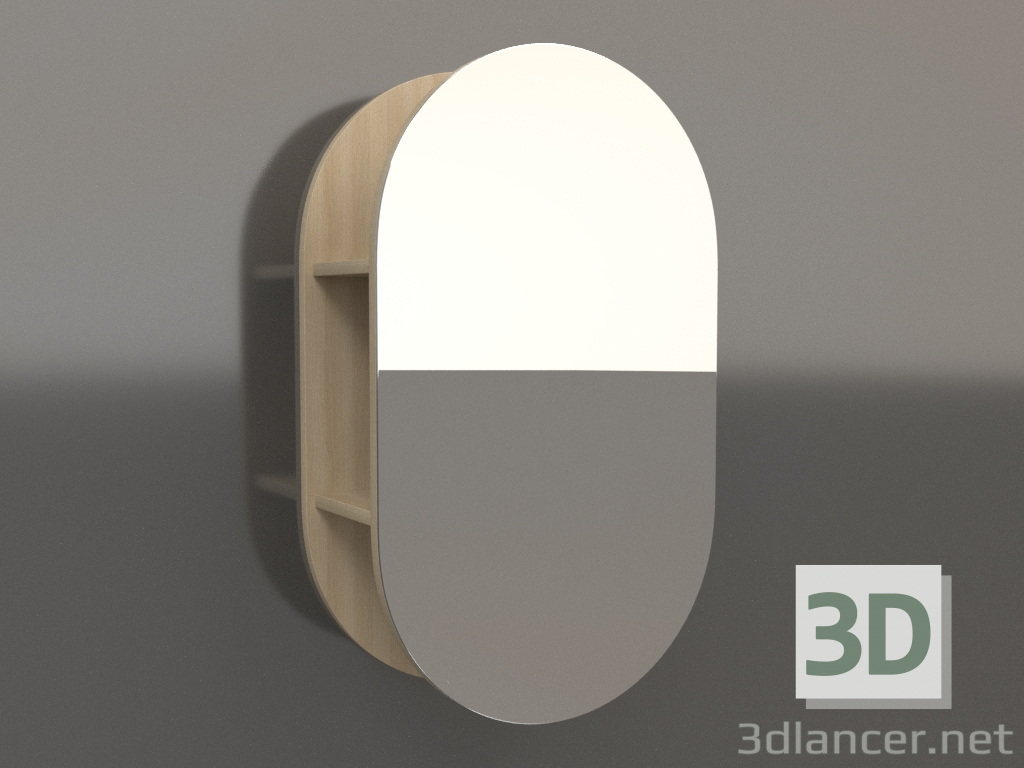 3d модель Зеркало ZL 20 (450х205х750, wood white) – превью