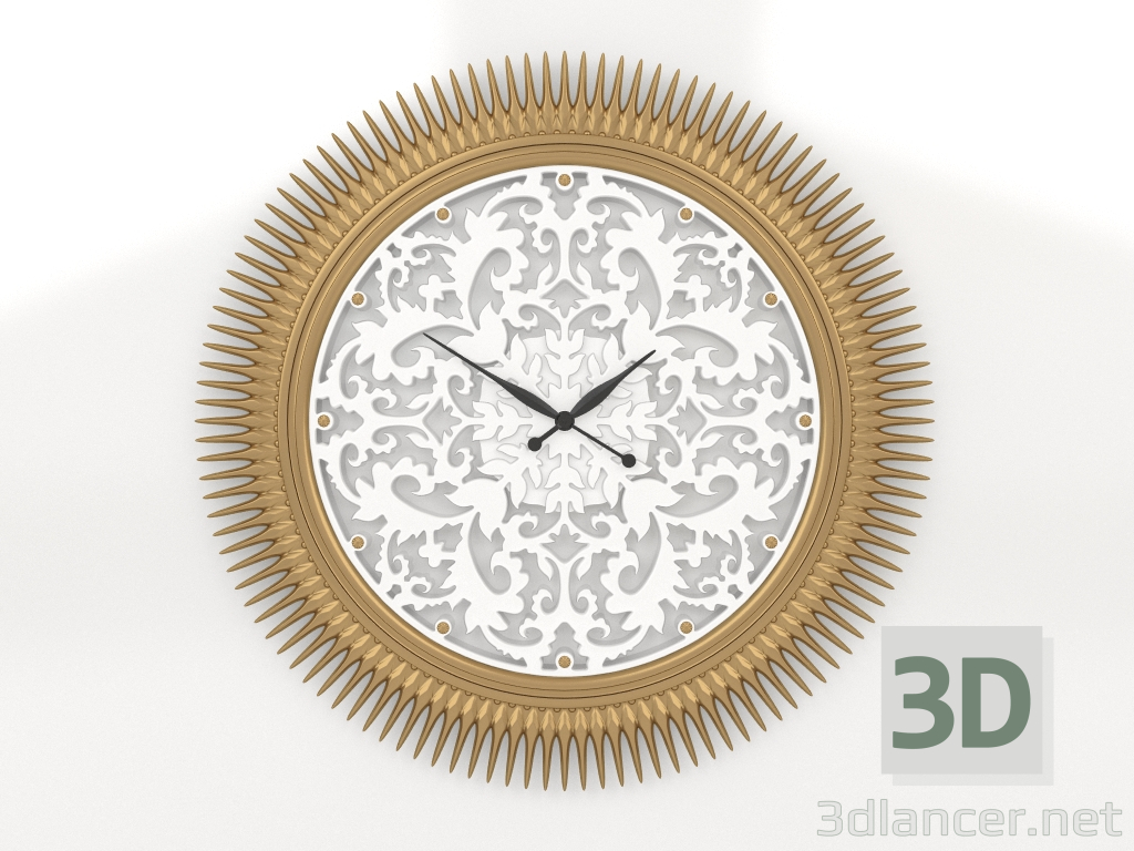 3d model Reloj de pared FLECHA (oro) - vista previa