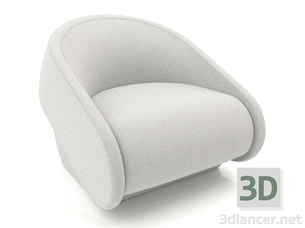 modèle 3D Fauteuil-lit (plié) - preview