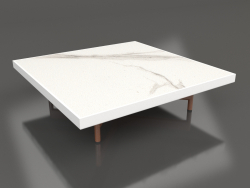 Table basse carrée (Blanc, DEKTON Aura)