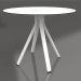 modèle 3D Table à manger ronde sur pied colonne Ø90 (Blanc) - preview