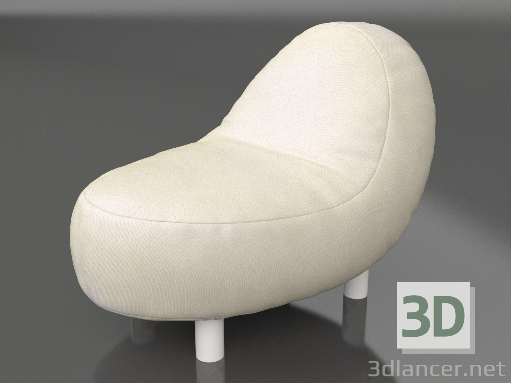 modello 3D Pouf (Bianco) - anteprima